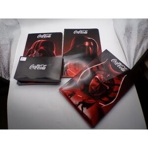 Coca Cola Star Wars Darth Vader Kylo Ren Ahsoka Tano Collection Notebooks